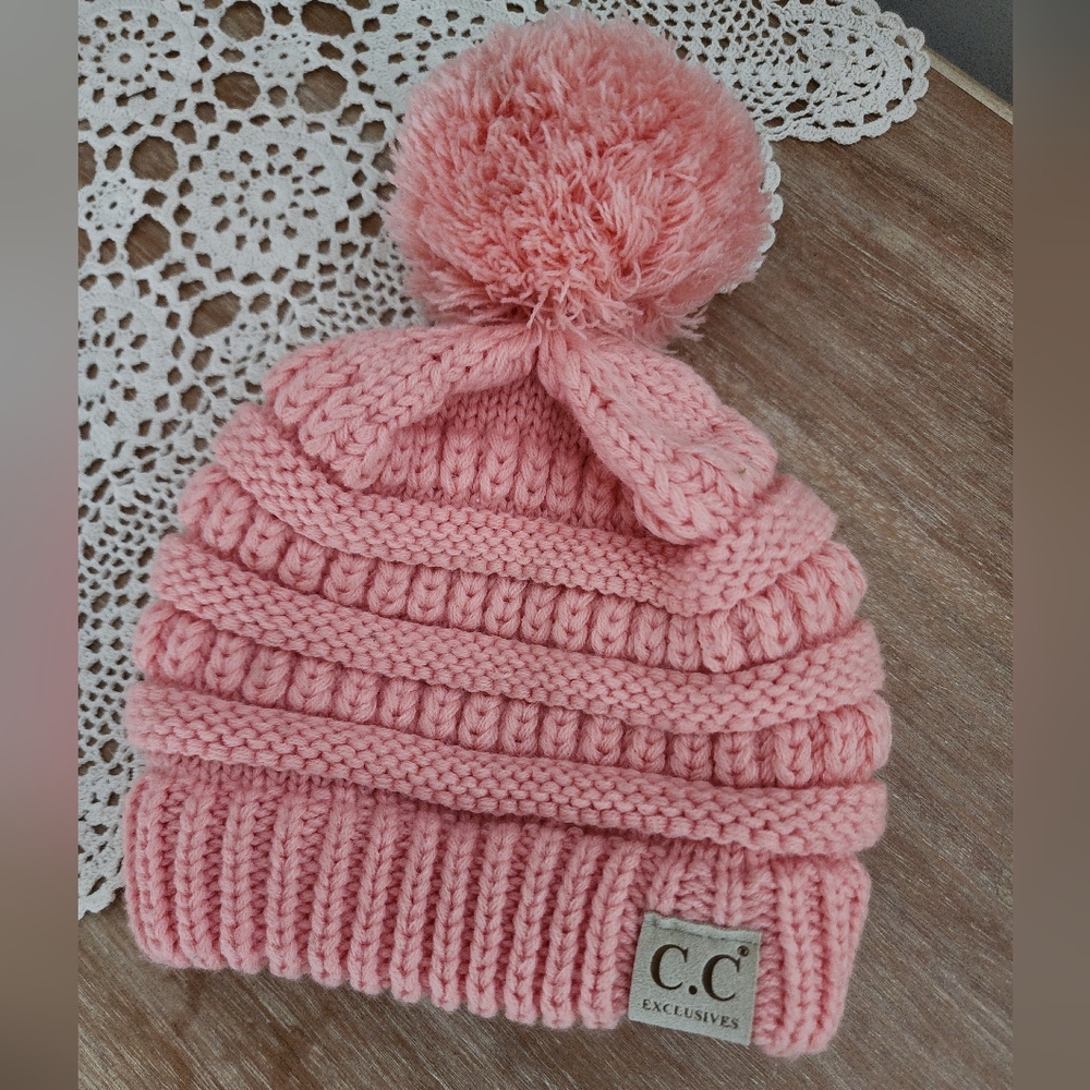 CC Toddler Girls Pom Pom Beannie